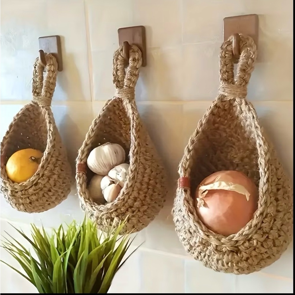 Handmade Woven Hanging Baskets